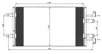 Радиатор кондиционера Рено Трафик / Опель Виваро 2.5DCI(146л.с) / 2.0DCI (690x390x16mm) (2011-2014) | NRF 35900 (Германия)